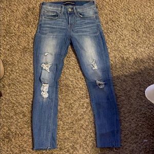 Express cropped leggings mid rise (denim)